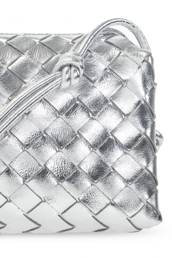 BOTTEGA VENETA フリンシホチハック 630363VCP40 3612 BOTTEGA VENETA Metallic Bark Calfskin Embossed The Pouch